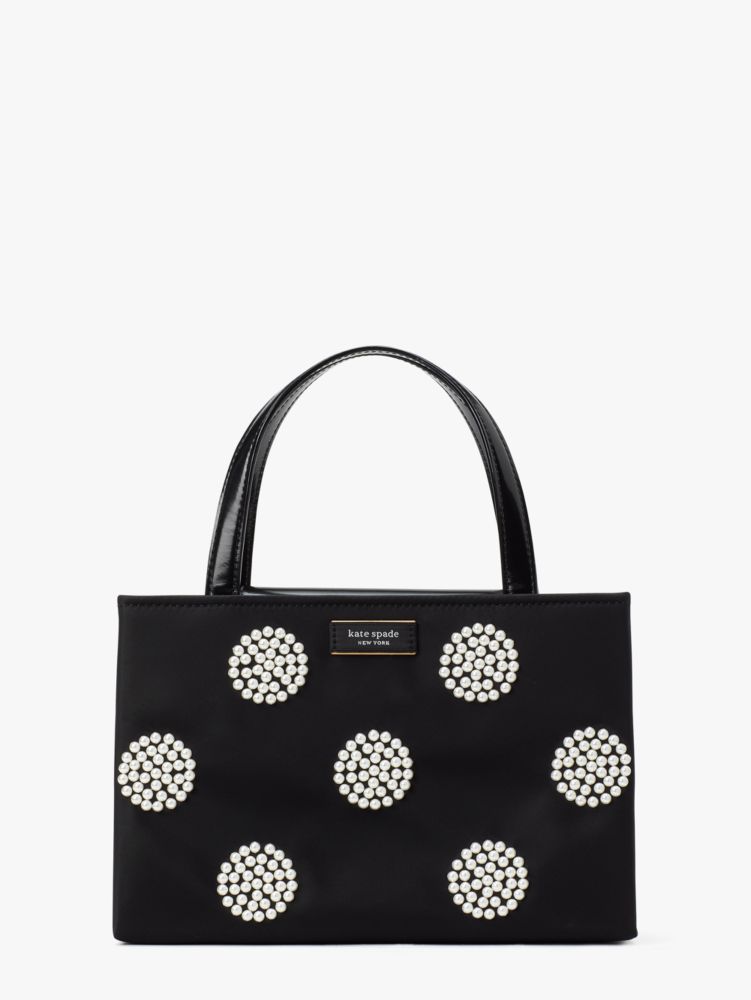Sam Icon Pearl Embellished Nylon Small Tote | Kate Spade New York
