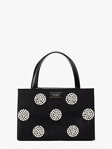 sam icon pearl embellished nylon small tote, , rr_productgrid
