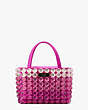 Sam Icon Candy Beaded Satin Small Tote, Pink Multi, Product