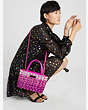 Sam Icon Candy Beaded Satin Small Tote, Pink Multi, Product