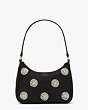 Sam Pearl Embellished Nylon Small Shoulder Bag, Black Multi, Product
