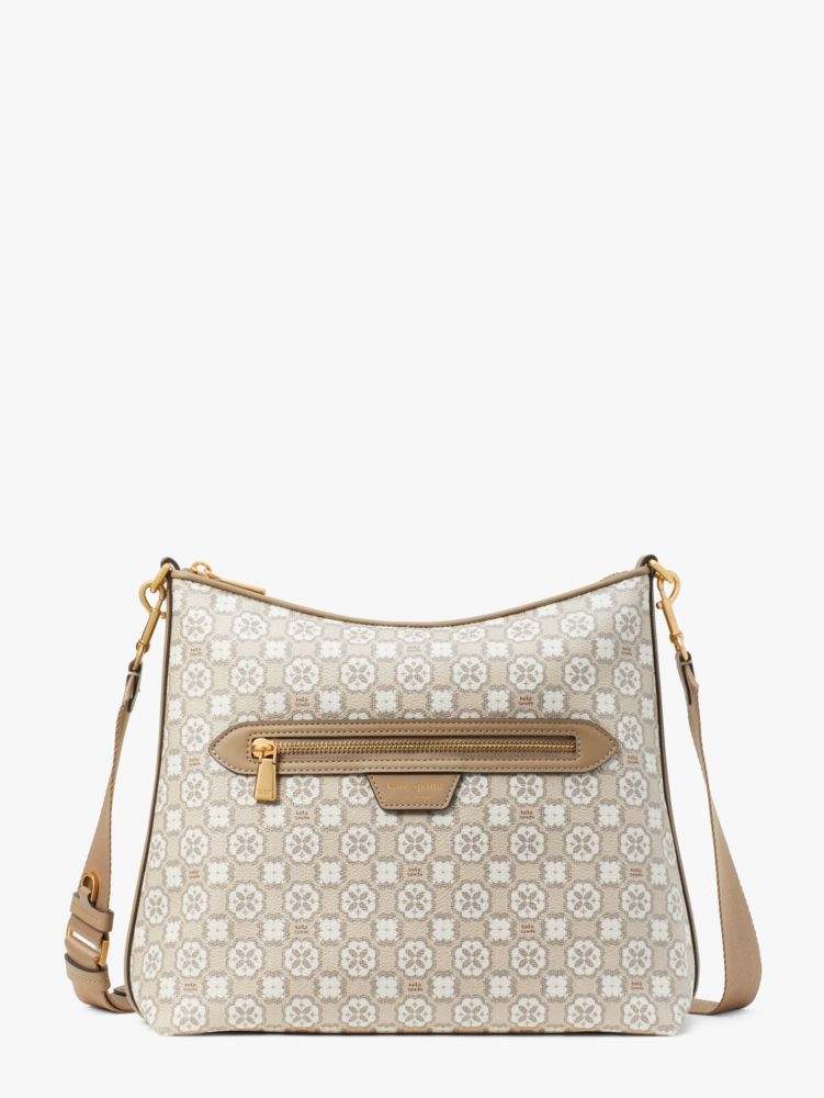 Kate Spade Spade Flower Monogram Coated Canvas Medium Messenger