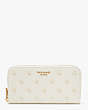 Purl Embellished Zip-around Continental Wallet, Halo White, Product