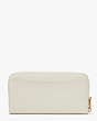 Purl Embellished Zip-around Continental Wallet, Halo White, Product