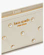 Purl Embellished Small Slim Bifold Wallet, Halo White, Product