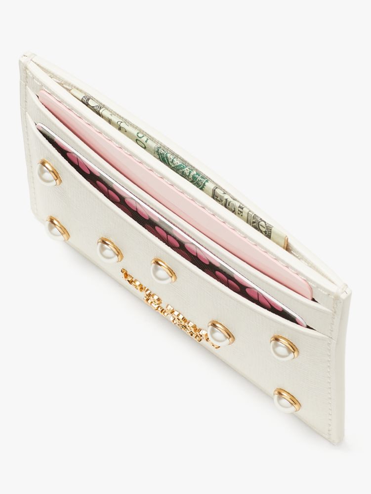 Purl Embellished Flap Chain Wallet