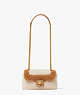 Evelyn Faux Shearling Small Shoulder Crossbody, Cream Multi, ProductTile