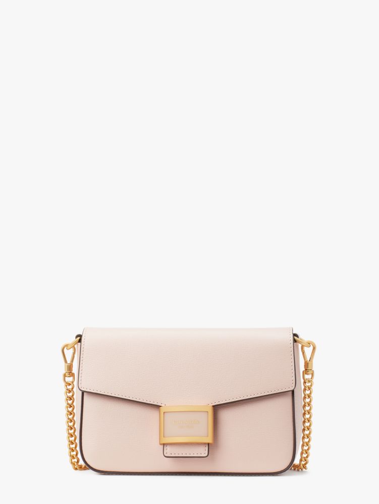 KATE SPADE KATY TEXTURED LEATHER FLAP CHAIN CROSSBODY