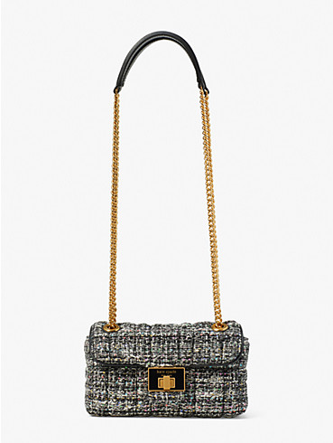 Evelyn Sequin Tweed Small Shoulder Crossbody, , rr_productgrid
