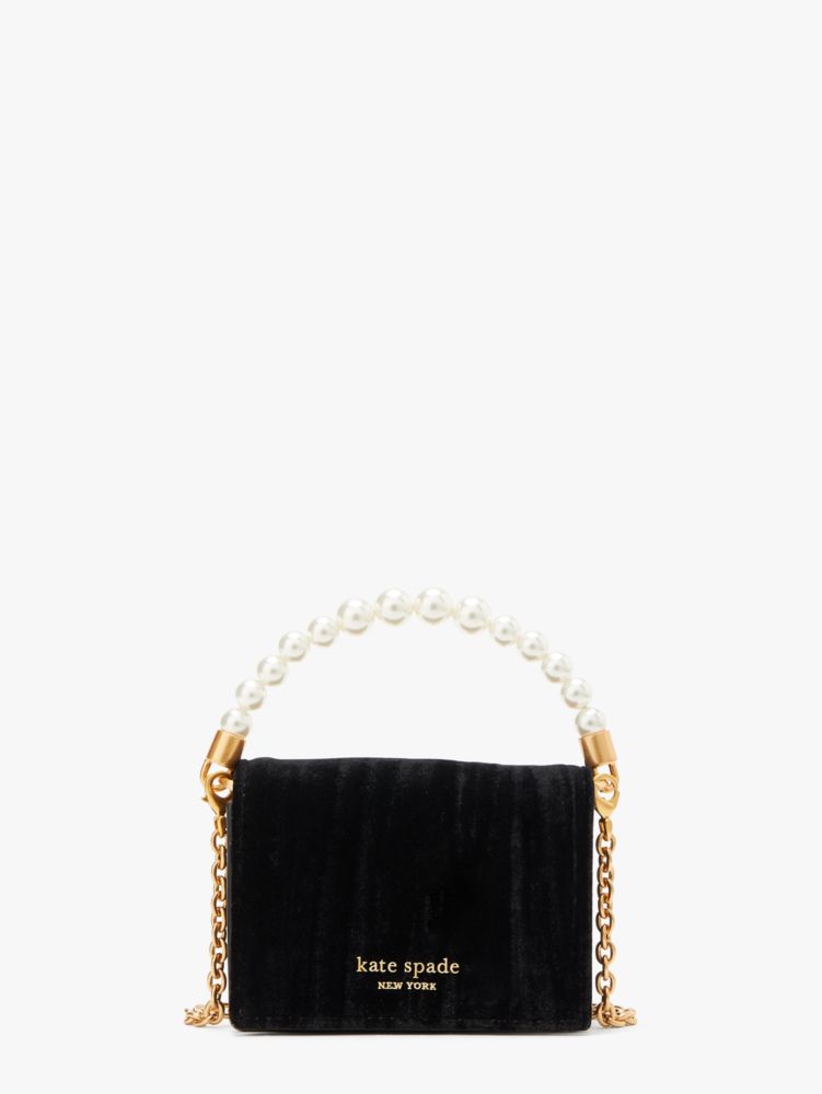 Gala Velvet Card Case On A Chain | Kate Spade New York