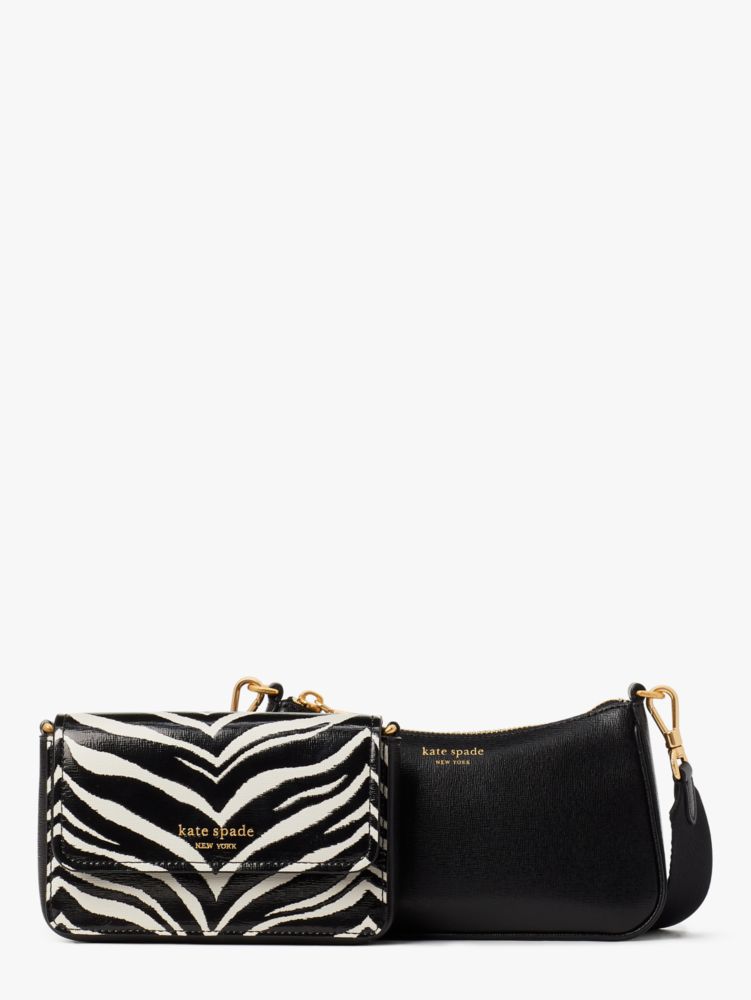 Morgan Zebra Embossed Double Up Crossbody | Kate Spade New York