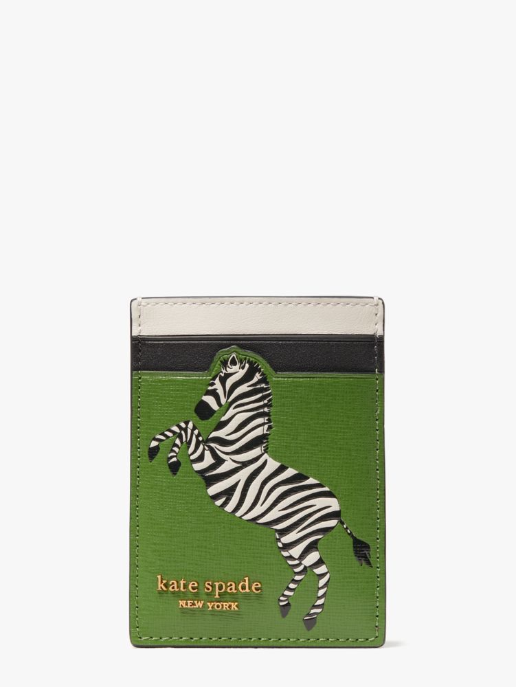 Kate Spade Ziggy Zebra Embellished Cardholder