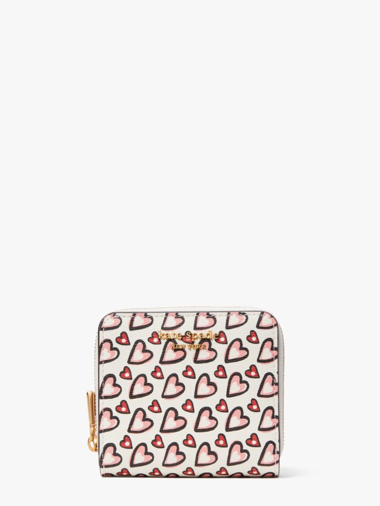 Kate Spade Morgan Fancy Hearts Small Compact Wallet