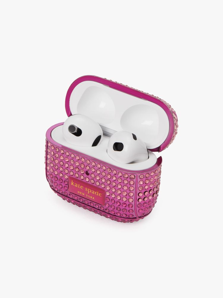 Kate Spade Gala Rhinestone Embossed Airpods Case. 2