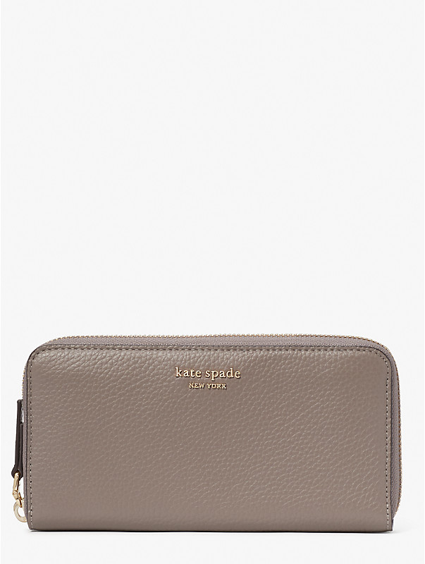veronica pebbled leather zip around continental wallet, , rr_large