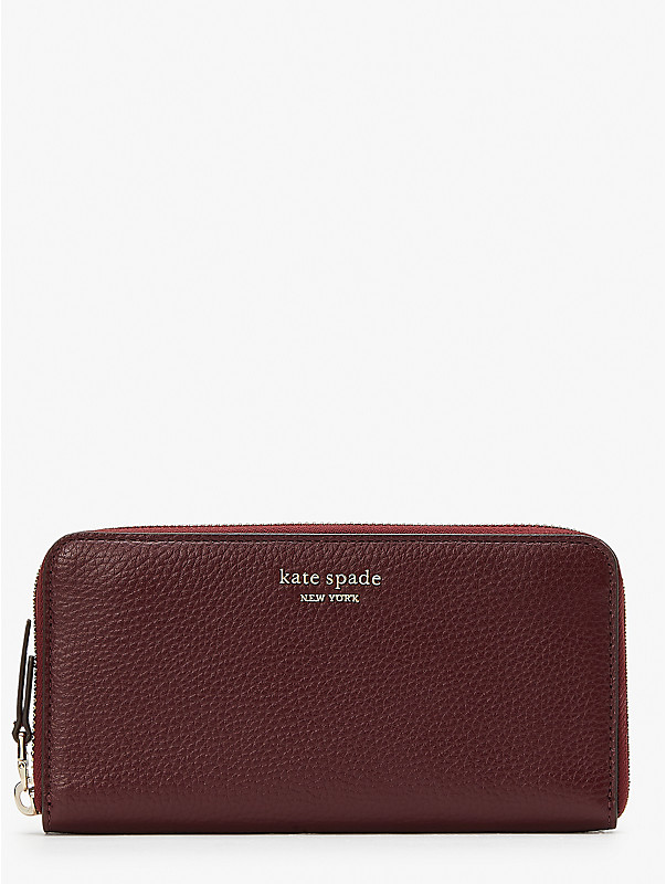 veronica pebbled leather zip around continental wallet, , rr_large