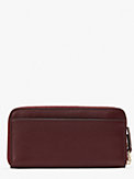 veronica pebbled leather zip around continental wallet, , s7productThumbnail