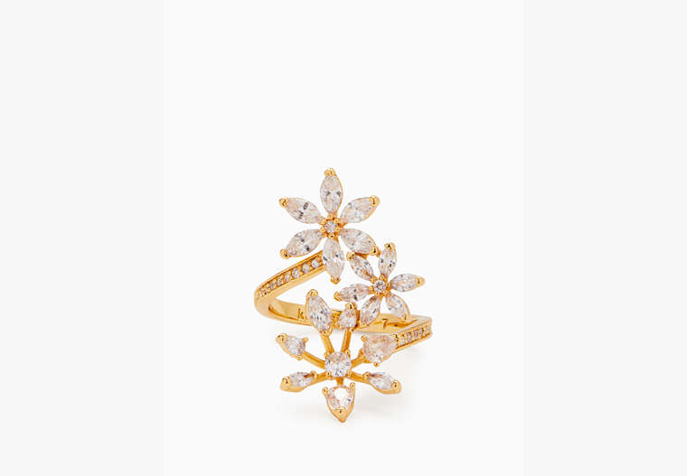 Snow Day Snowflake Ring, Clear/Gold, Product image number 0