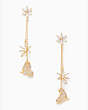 Snow Day Ice Skate Earrings, Clear/Gold, Product