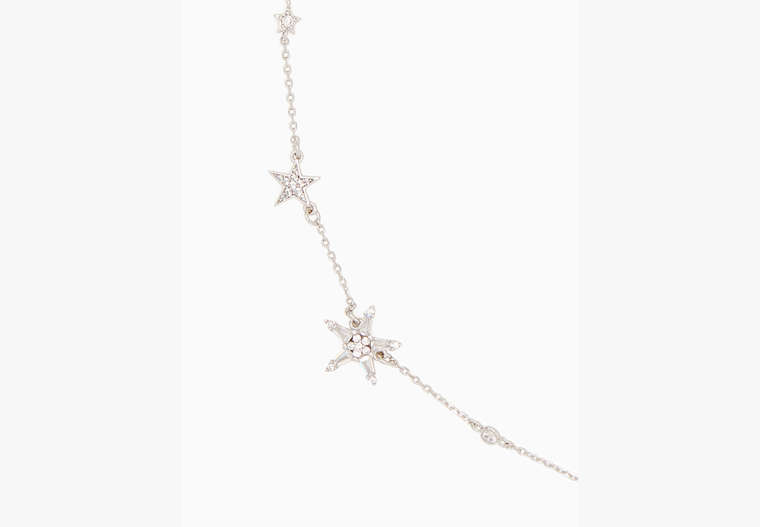Starring Star Scatter Necklace, Clear/Silver, Product image number 0
