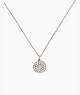 Kate Spade,shine on pave pendant necklace,Clear/Silver