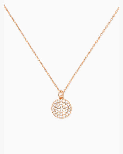 Shine On Pave Pendant Necklace, Clear/Rose Gold, ProductTile
