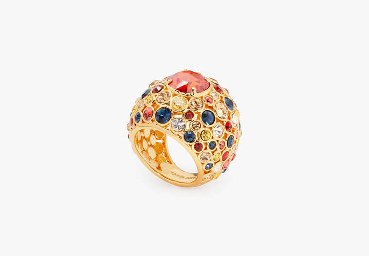 On The Dot Cocktail Ring, Red Multi, Product