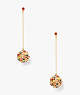 On The Dot Sphere Linear Earrings, Red Multi, ProductTile