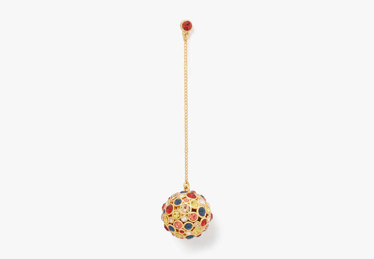 On The Dot Sphere Linear Earrings, Red Multi, Product
