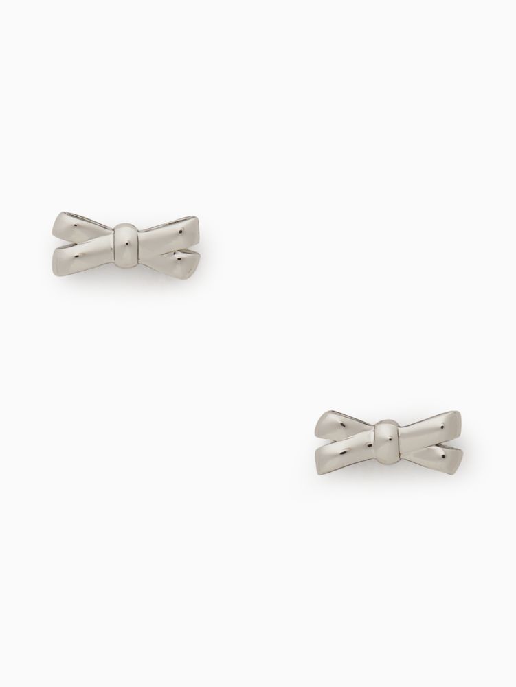 Double Bow Studs, Imitation Rhodium, Product