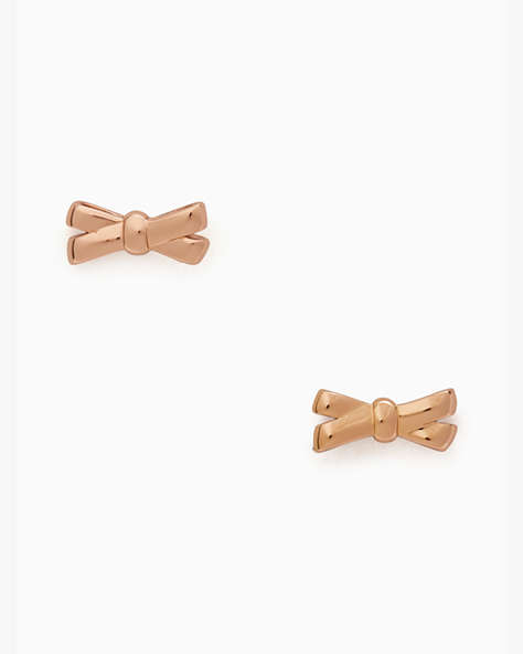 Double Bow Studs, Rose Gold, ProductTile
