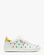 Ace Gem Sneakers, Optic White/Gold, Product