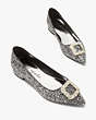 Buckle Up Flats, Black Silver, Product