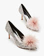 Marabou Pumps, Gold/Silver, Product