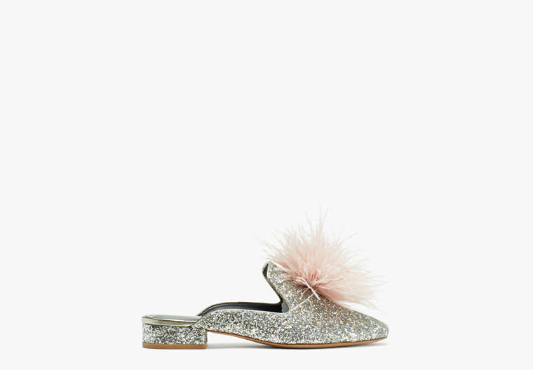 Marabou Mules, Gold/Silver, Product