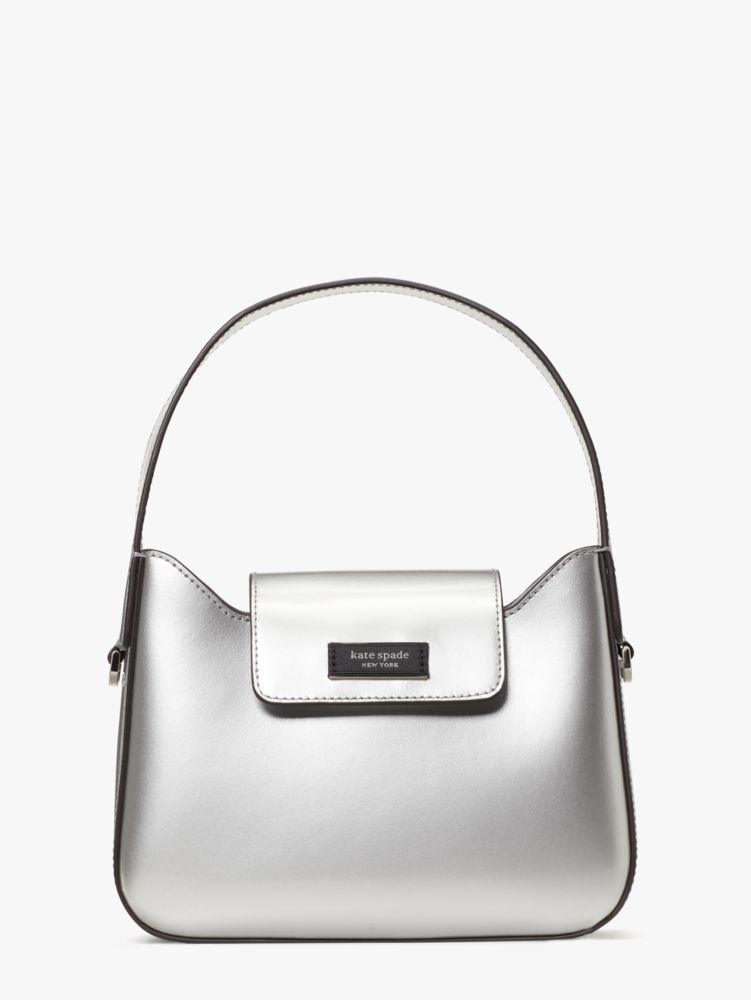 Sam Icon Metallic Patent Leather Mini Hobo Bag