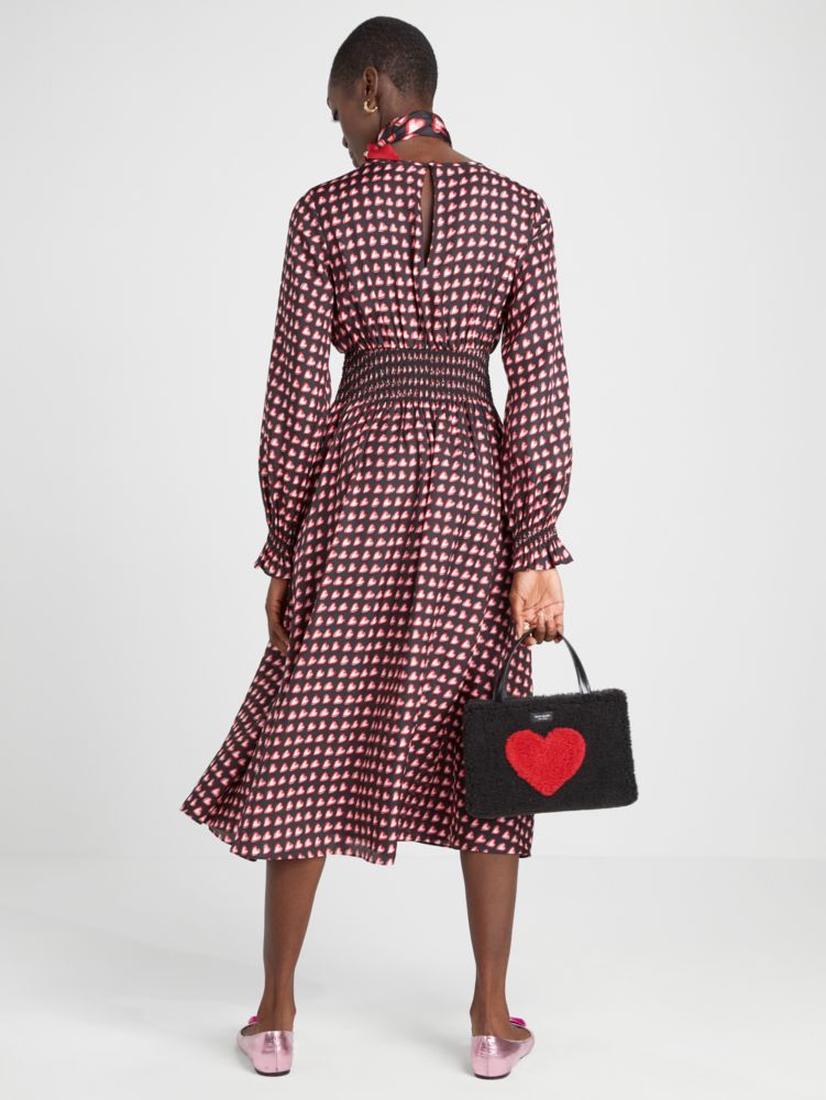 Kate Spade Fancy Hearts Waverly Dress - KA402 BLK L