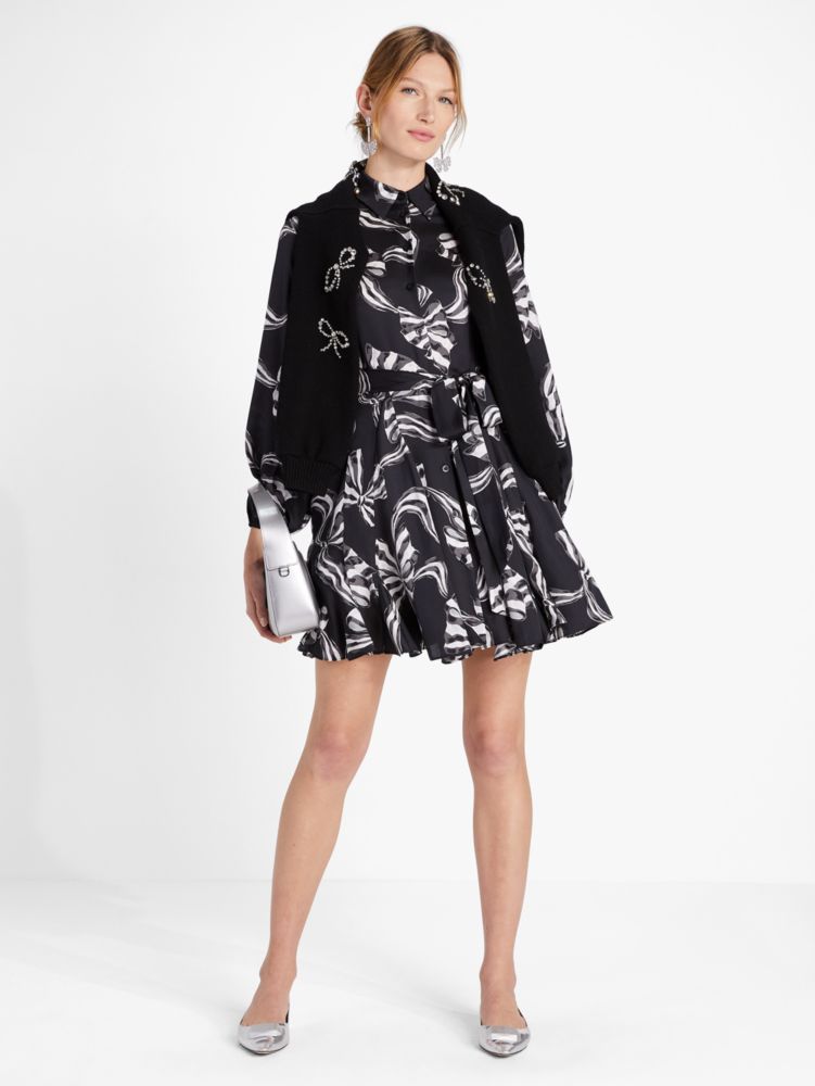 Kate Spade Bow-tiful Silk-blend Twill Shirtdress