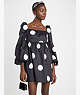 Giant Dot Faille Dress, Black, ProductTile