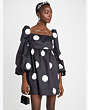 Giant Dot Faille Dress, Black, Product