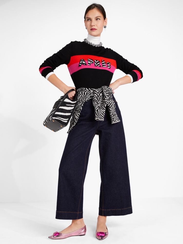 Racing Stripes Aprés Sweater | Kate Spade New York