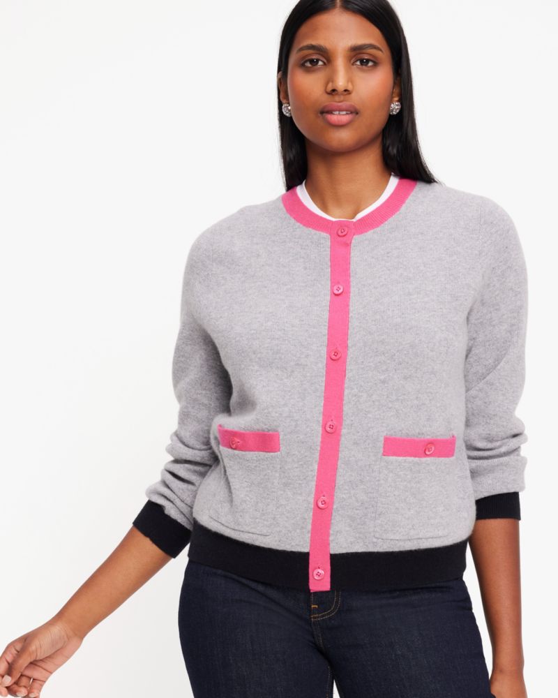 Kate Spade Cashmere Crewneck Cardigan. 5