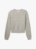 pearl-rhinestone embellished sweater, , s7productThumbnail