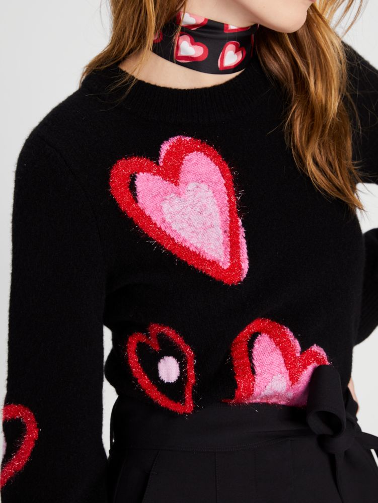 Total 58+ imagen heart sweater kate spade