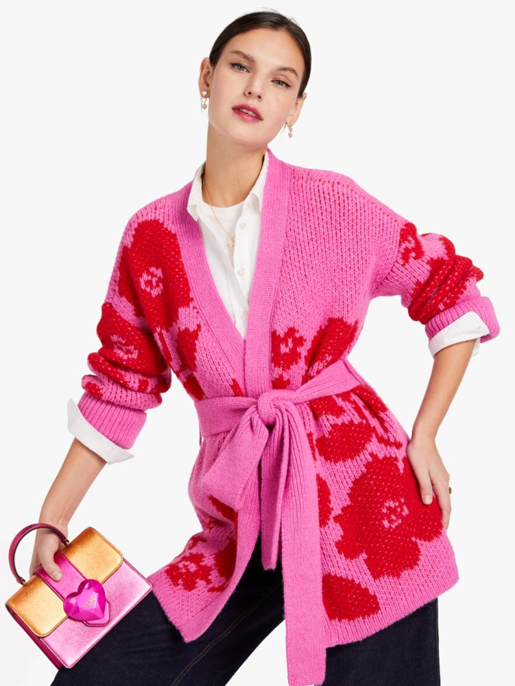 Kate Spade Rose Garden Intarsia Cardigan. 2