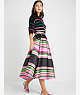 Metallic Festive Multi Stripe Skirt, Black, ProductTile