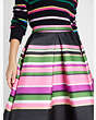 Metallic Festive Multi Stripe Skirt, Black, Product