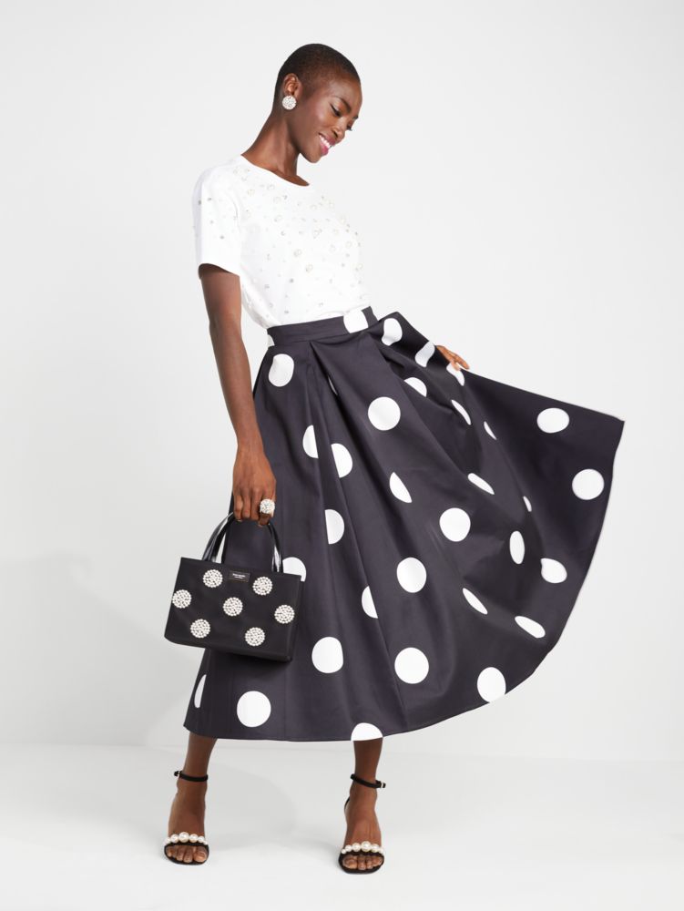 Giant Dot Faille Skirt Kate Spade New York