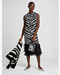 Bold Zebra Feather Trim Skirt, , Product