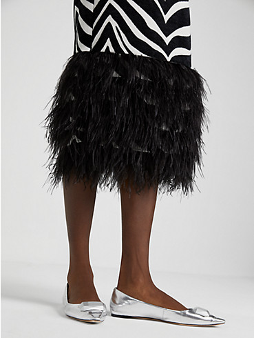 Bold Zebra Feather Trim Skirt, , rr_productgrid